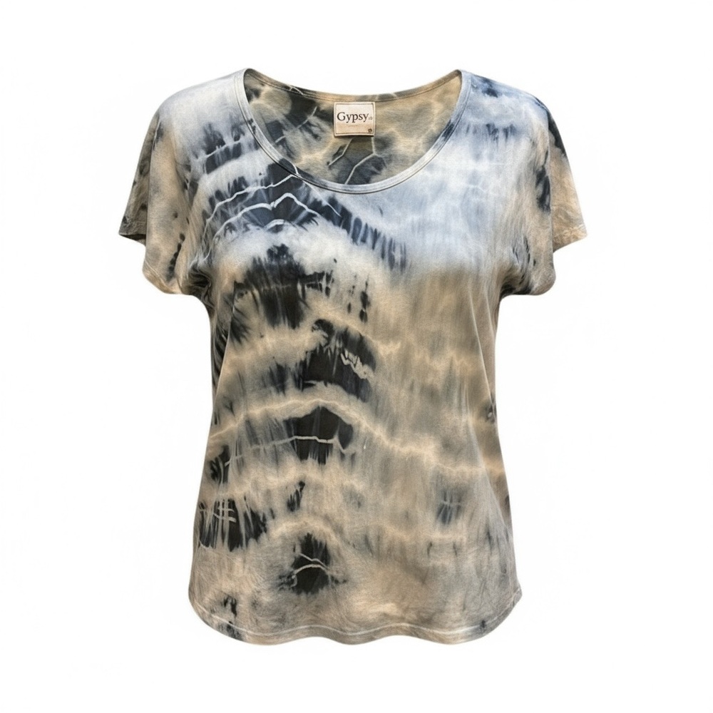 66. Gypsy 05 Made in Hollywood Tie-Dye Silk & Cotton Top Size M